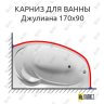 Карниз для ванны Aquavita Джулиана 170х90 Усиленный 25 мм MrKARNIZ фото 1