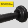 Карниз для ванной телескопический 100-200 см черный с кольцами фото 2
