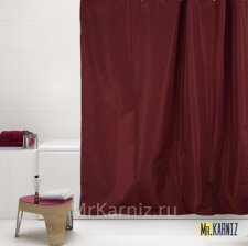 Штора для ванной Бордовая